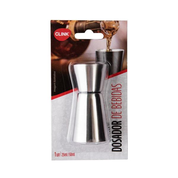 Imagem de Kit 3 Dosador De Bebidas Duplo Inox Dosar Drinks 25ml 50ml