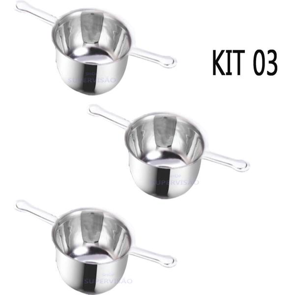 Imagem de Kit 3 Dosador Medidor Bebidas Aço Inox - Whisky Conhaque Gim