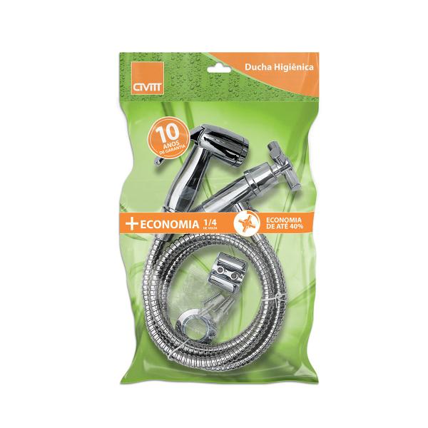Kit 3 Duchas Higiênica Luxo Cromada Completa efrac14 Volta Civitt Imagem de Kit 3 Duchas Higiênica Luxo Cromada Completa efrac14 Volta Civitt