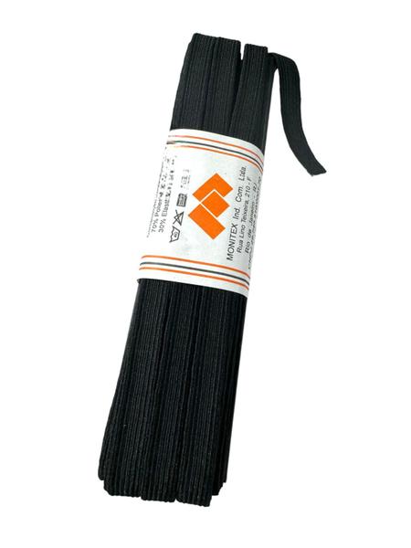 Kit 3 Elástico Chato Preto nº 20 com 1cm Metros cada pacote - Mor Imagem de Kit 3 Elástico Chato Preto nº 20 com 1cm Metros cada pacote
