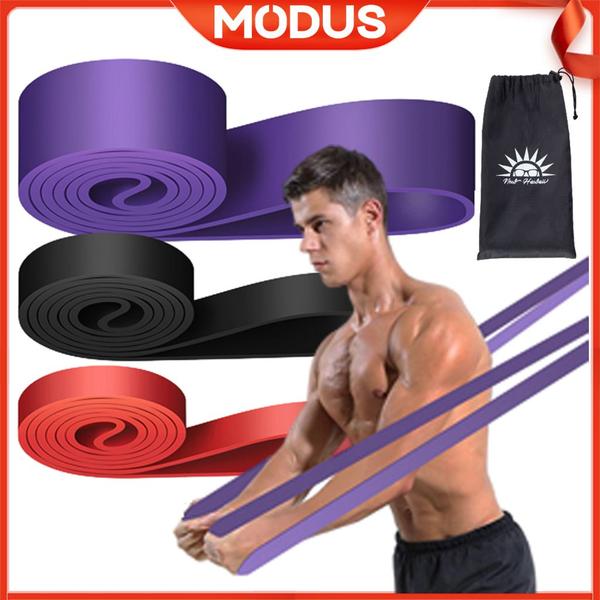 Imagem de Kit 3 Elástico Exercício Funcional Bumbum Band Extensor Treino Fortalecimento Musculação Fitness