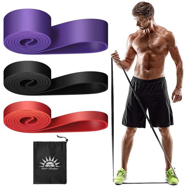 Imagem de Kit 3 Elástico Extensor Bumbum Band Musculação Fitness Treino Em Casa Fortalecimento Musculação