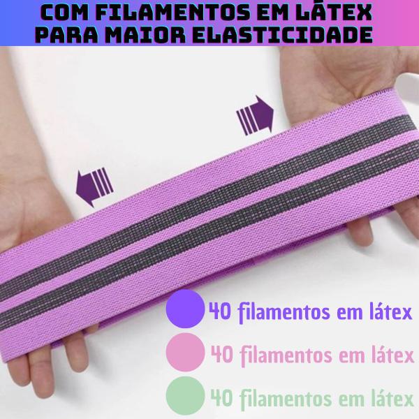 Kit 3 Elasticos de Exercícios Treino Hip Resistance Bands Academia Faixas de Resistencia - LOJA SP MARCO FERRARI MIX Imagem de Kit 3 Elasticos de Exercícios Treino Hip Resistance Bands Academia Faixas de Resistencia
