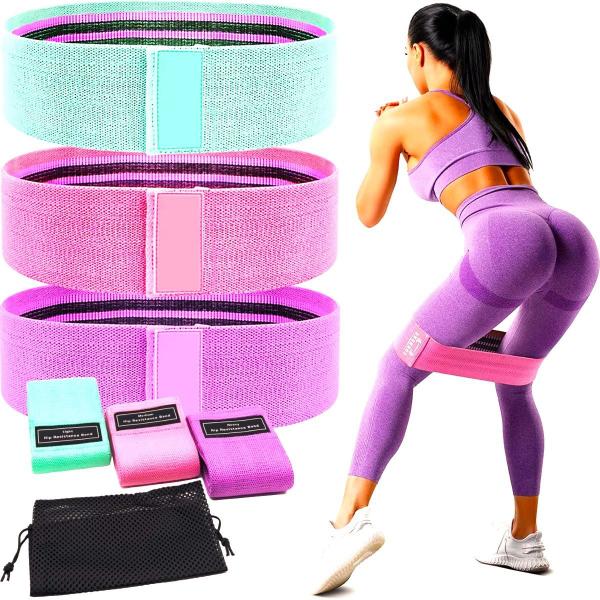 Kit 3 Elasticos de Exercícios Treino Hip Resistance Bands Academia Faixas de Resistencia - LOJA SP MARCO FERRARI MIX Imagem de Kit 3 Elasticos de Exercícios Treino Hip Resistance Bands Academia Faixas de Resistencia