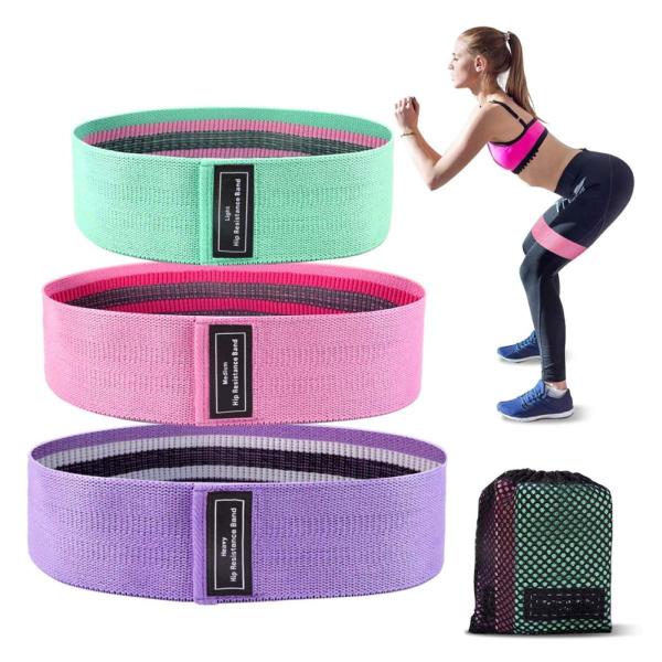 Kit 3 Elasticos de Exercícios Treino Hip Resistance Bands Academia Faixas de Resistencia - LOJA SP MARCO FERRARI MIX Imagem de Kit 3 Elasticos de Exercícios Treino Hip Resistance Bands Academia Faixas de Resistencia