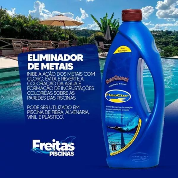 Imagem de Kit 3 Eliminador De Metais Manchas Neoclor Para Piscina