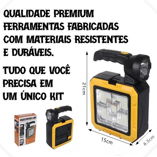 Imagem de Kit 3 em 1 Ferramentas, Lanterna Solar e Power Bank KA-L6993