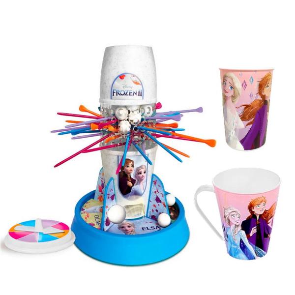 Kit 3 em 1 Jogo Tira Varejas Educativo Frozen + Caneca e Copo Anna Elsa - Elka Imagem de Kit 3 em 1 Jogo Tira Varejas Educativo Frozen + Caneca e Copo Anna Elsa