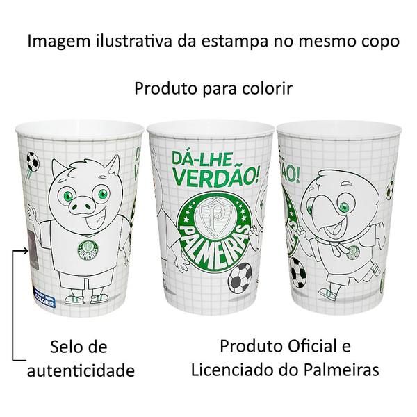 Imagem de Kit 3 em 1 Verdão Caneca Divertida Garrafa e Copo Palmeiras