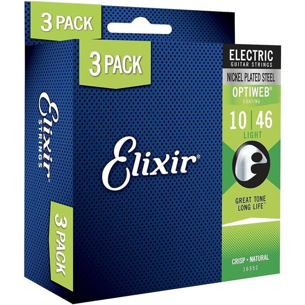 Imagem de KIT 3 Encordoamento Elixir 010 GUITARRA pack L3P2 16552 USA