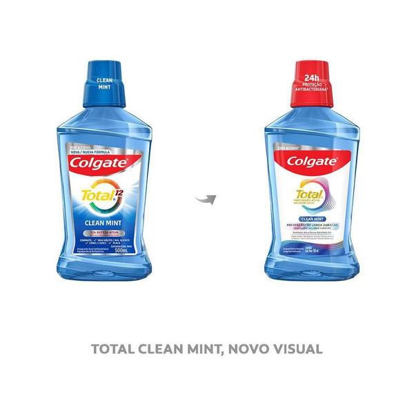 Imagem de Kit 3 Enxaguante Bucal Colgate Total 12 Clean Mint 500ml