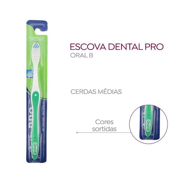 Imagem de Kit 3 Escovas Dentais Oral-B Pro Cores Sortidas