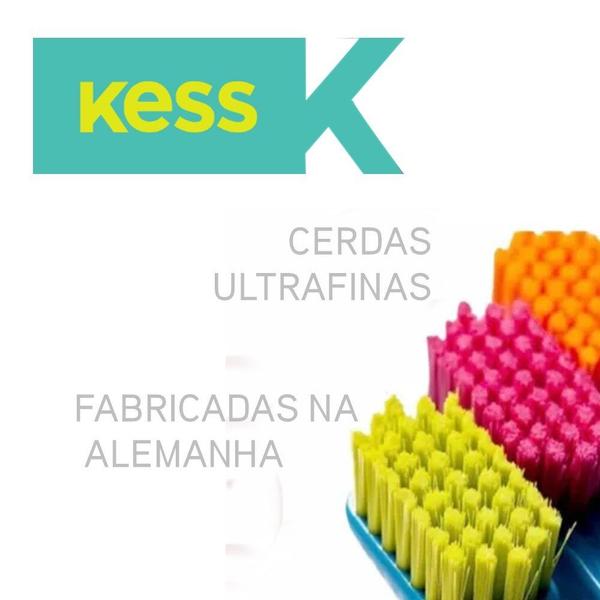 Imagem de Kit 3 Escovas Dentais Pro 6580 Cores Sortidas Kess