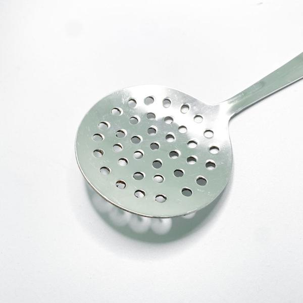 Imagem de Kit 3 Escumadeiras pequena aço inox multiuso resistente  23cm multiuso