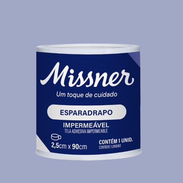 Imagem de Kit 3 Esparadrapo Impermeável Branco 2,5cm X 90cm - Missner