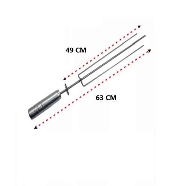 Kit 3 Espeto Tridente Para Grill Giratória Inox - Lider Grill Imagem de Kit 3 Espeto Tridente Para Grill Giratória Inox