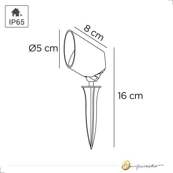 Imagem de Kit 3 Espetos De Jardim Led 7W Luminatti IP65 3000K - LM443  6500K - LM444  Verde - LM445