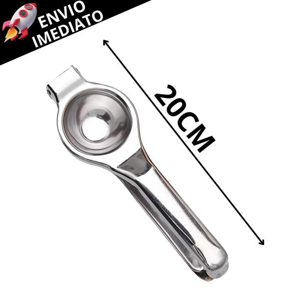 Imagem de Kit 3 Espremedor de Limão Laranja Inox Profissional Manual Espreme Suco de Limão Coa Utensílio