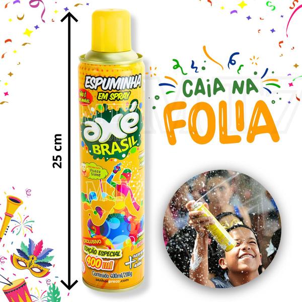 Imagem de Kit 3 Espuminhas de Carnaval Spray Neve Artificial Folia Bloquinho