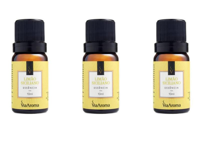 Imagem de Kit 3 Essências Limão Siciliano - 10Ml Via Aroma