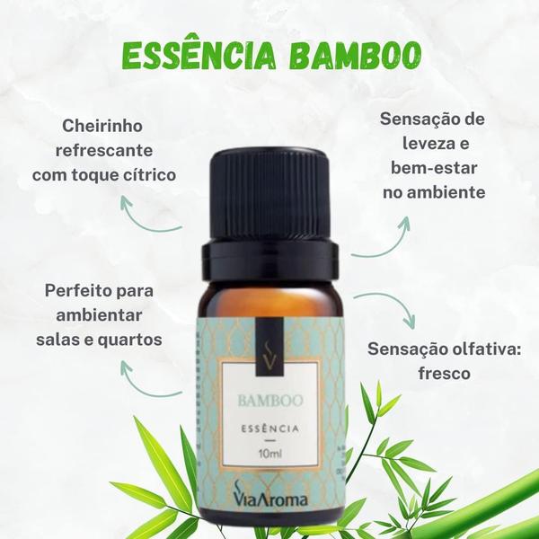 Imagem de Kit 3 Essências Via Aroma Para Aromatizador Difusor Elétrico 10ml Escolha o Seu Kit (Bamboo+Lavanda Francesa+Vanilla)