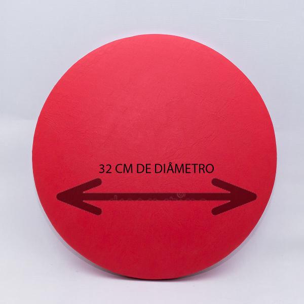 Imagem de Kit 3 Estofados Assento Vermelho Para Banqueta 32cm em material sintético