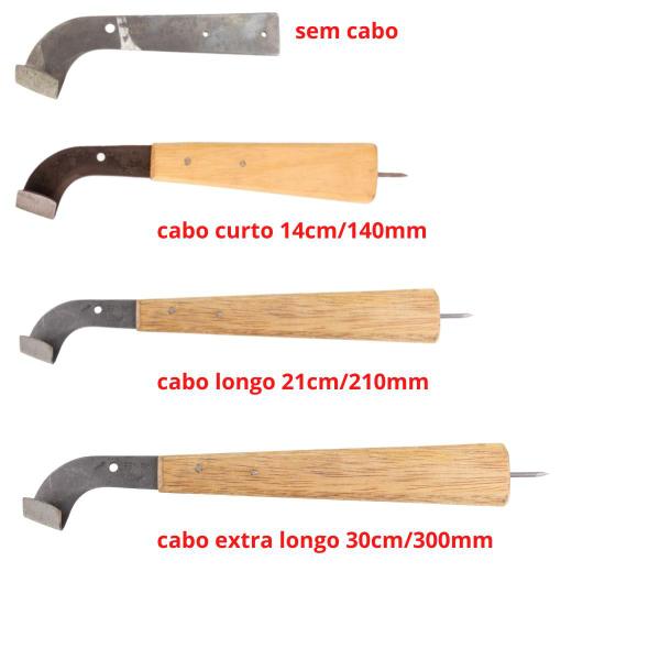 Imagem de Kit 3 Facas Seringueiro Sem Cabo Com Corte 45o E 60o - Corneta