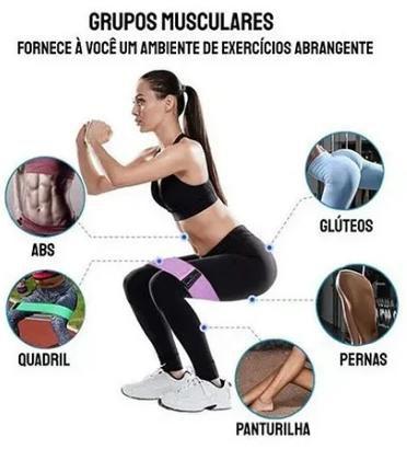 Kit 3 Faixa Elástica Hip Mini Band Treino Exercício Academia - alto nível fitness Imagem de Kit 3 Faixa Elástica Hip Mini Band Treino Exercício Academia