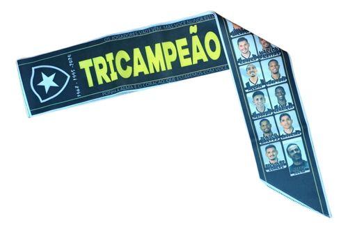 Imagem de Kit 3 Faixas Botafogo Campeão Brasileiro 2024 Tricampeão