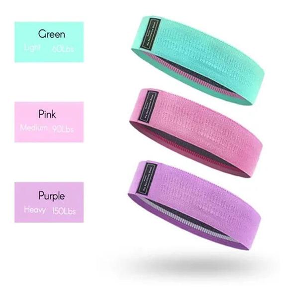 Kit 3 Faixas Elásticas De Exercício Hip Resistance Bands - Getit Well Imagem de Kit 3 Faixas Elásticas De Exercício Hip Resistance Bands