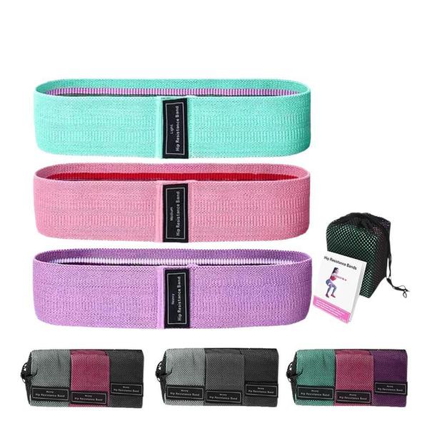 Kit 3 Faixas Elásticas De Exercício Hip Resistance Bands - Getit Well Imagem de Kit 3 Faixas Elásticas De Exercício Hip Resistance Bands