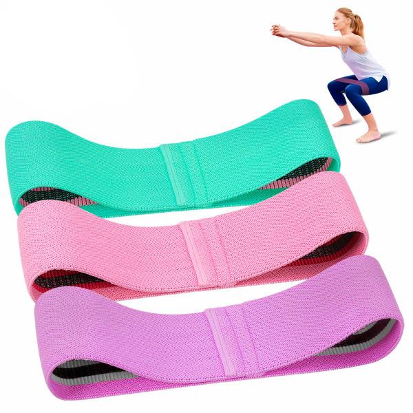 Kit 3 Faixas Elásticas Hip Band Exercícios Funcional Imediat - DESERT ECOM Imagem de Kit 3 Faixas Elásticas Hip Band Exercícios Funcional Imediat
