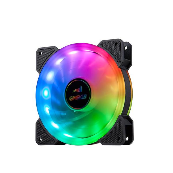 Imagem de Kit 3 Fans Cooler 3x RGB 120mm Hub Controladora + Controle Remoto Ventoinha Gabinete PC