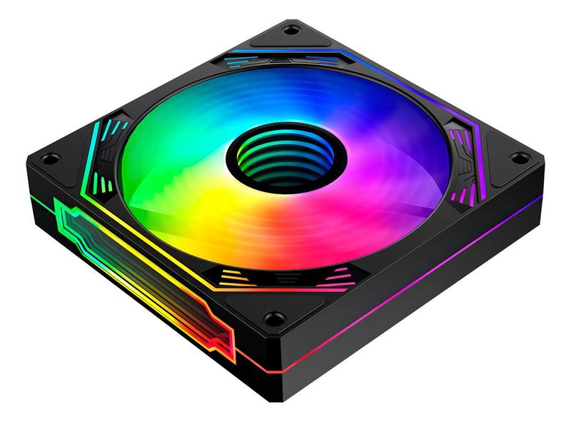 Imagem de Kit 3 Fans Coolers Rgb 120mm Preto Com Cotroladora Fc1308