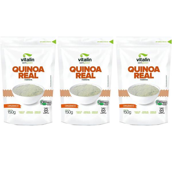 Imagem de Kit 3 Farinha Quinoa Real Orgânica Vitalin 150g