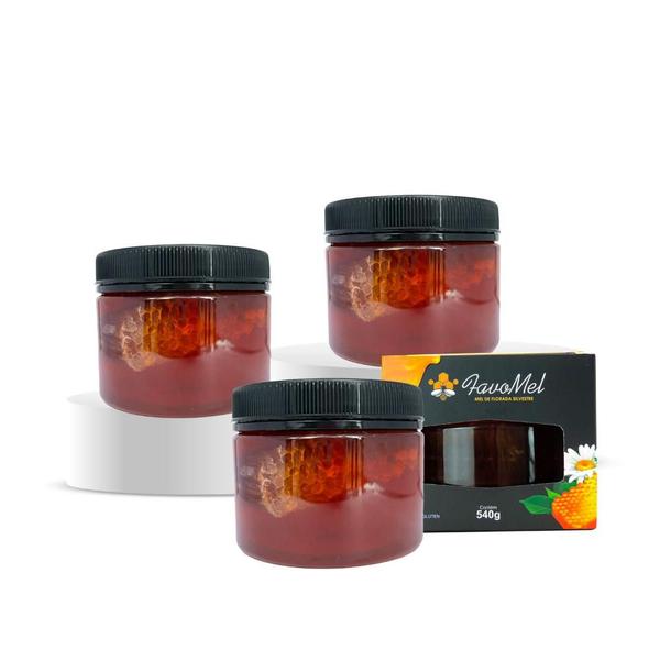 Kit 3 Favo de Mel Abelha Africana Puro 100% Natural na Caixa 540g - Potenza Imagem de Kit 3 Favo de Mel Abelha Africana Puro 100% Natural na Caixa 540g