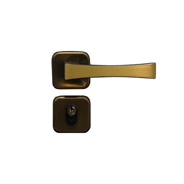 Imagem de Kit 3 Fechadura Paris Externo Bronze Latonado 4cm MGM