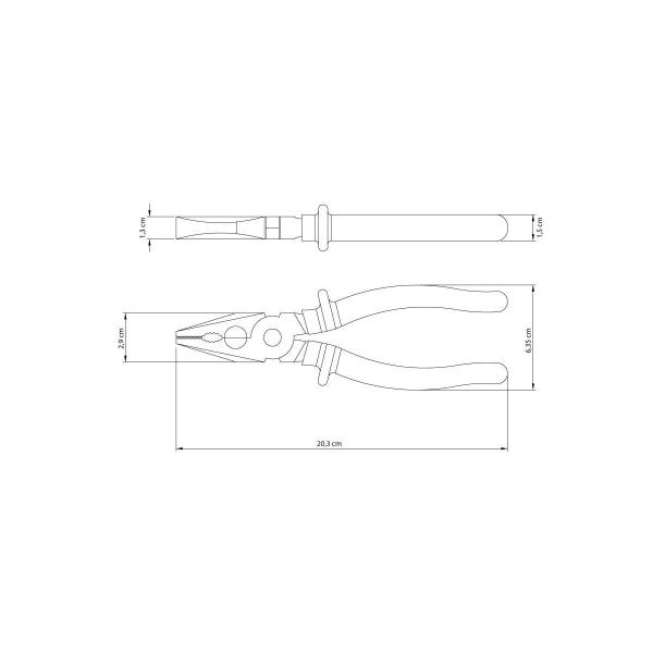 Imagem de Kit 3 Ferramentas Alicate Universal Corte Bico 1000v Isolado