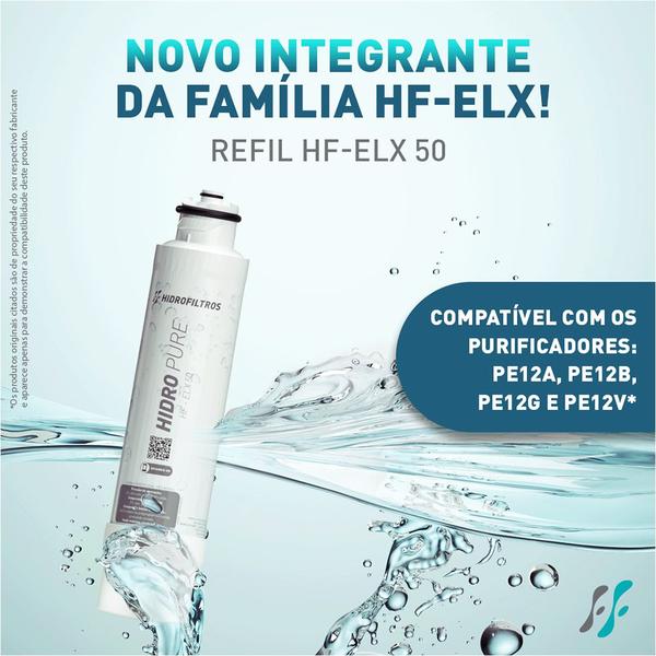 Imagem de Kit 3 Filtro/refil Vela De Água Hidrofiltros Compátivel com Purificador Acqua Pure Electrolux Pappca50 PE12A, PE12B, PE12G, PE12V Premium