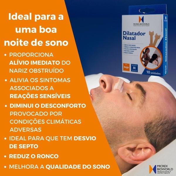 Imagem de Kit 3 Fita Dilatador Nasal Tamanho M 10 Unidades