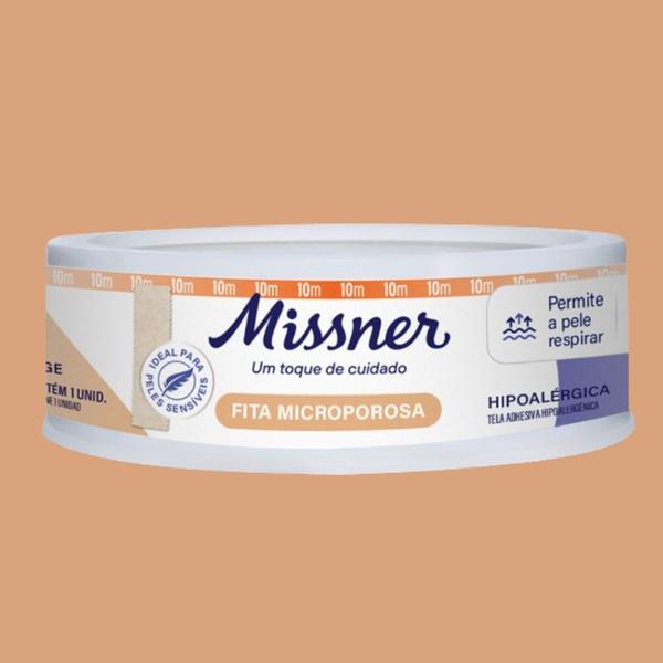 Imagem de Kit 3 Fita Microporosa Bege 1,2cm X 10m - Missner