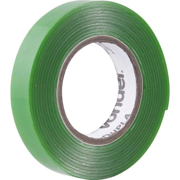 Imagem de Kit 3 fitas dupla face 19mm x 2m verde multiuso prática