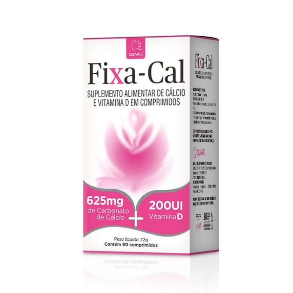 Imagem de Kit 3 Fixa Cal Cálcio 625mg + Vitamina D 200UI C/90 - Airela