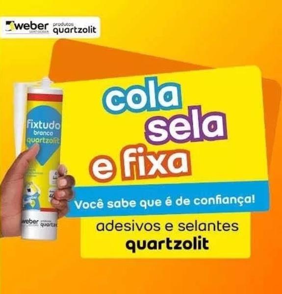 Imagem de Kit 3 Fixtudo Branco - Quartzolit - 400g