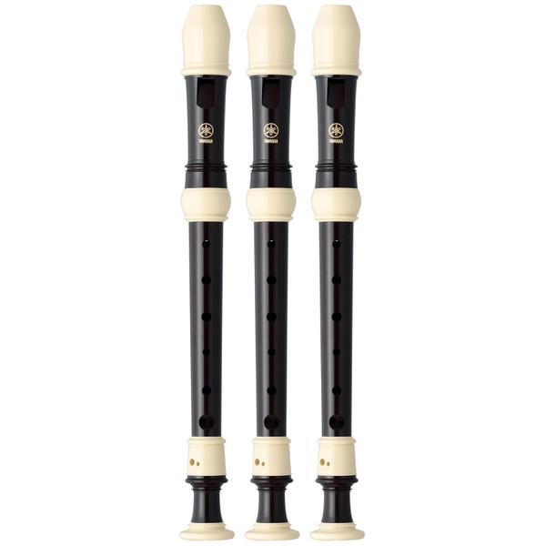 Imagem de Kit 3 Flautas Doce Soprano Barroca Em C YRS-302BIII Yamaha