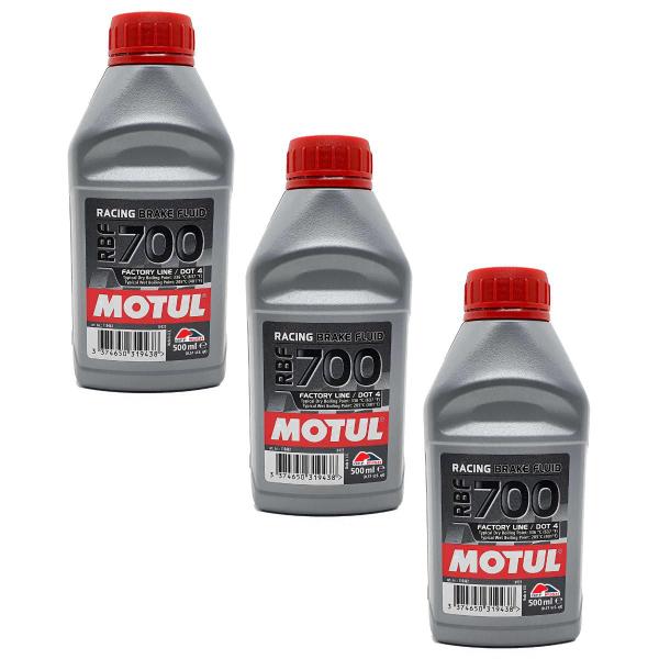 Imagem de Kit 3 Fluídos de Freio e Embreagem de Alto Desempenho Motul Rbf 700 Factory Line