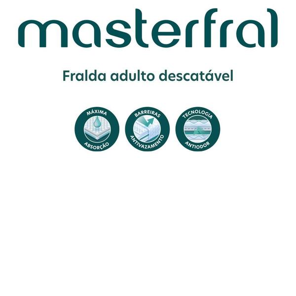 Imagem de Kit 3 Fraldas Geríatrica Masterfral Confort G com 20un Embalagem Econômica