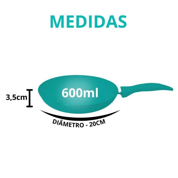 Kit 3 Frigideira Cerâmica Antiaderente Ibiza Vanilla 20cm - CASAMBIENTE Imagem de Kit 3 Frigideira Cerâmica Antiaderente Ibiza Vanilla 20cm