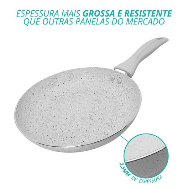 Kit 3 Frigideira Cerâmica Antiaderente Ibiza Vanilla 20cm - CASAMBIENTE Imagem de Kit 3 Frigideira Cerâmica Antiaderente Ibiza Vanilla 20cm