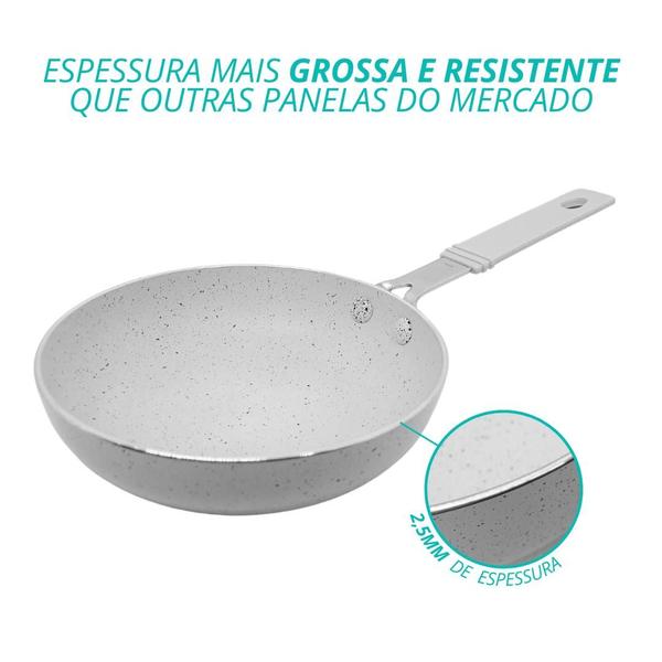 Kit 3 Frigideira De Ovo Cerâmica Antiaderente Vanilla 14cm - CASAMBIENTE Imagem de Kit 3 Frigideira De Ovo Cerâmica Antiaderente Vanilla 14cm